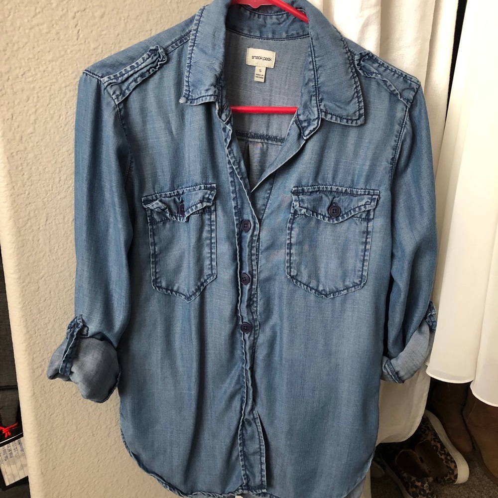 Denim long sleeve shirt